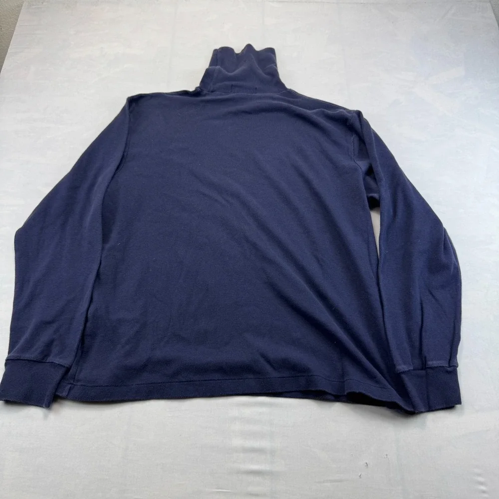 Polo Ralph Lauren Turtleneck Shirt Mens L Navy Long Sleeve Pony Logo Pullover